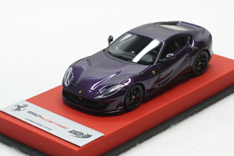 BBR 1/43 フェラーリ 812 スーパーファスト バイオレット レッドレザーベース 20台限定BBR 1:43 Ferrari 812 superfast in color hong kong violet set on red leather base limited 20 pieces|Reowide モデルカー カタログ SHOP