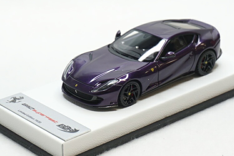 BBR 1/43 フェラーリ 812 スーパーファスト バイオレット ホワイトレザーベース 20台限定BBR 1:43 Ferrari 812 superfast in color hong kong violet set on white leather base limited 20 pieces|Reowide モデルカー カタログ SHOP