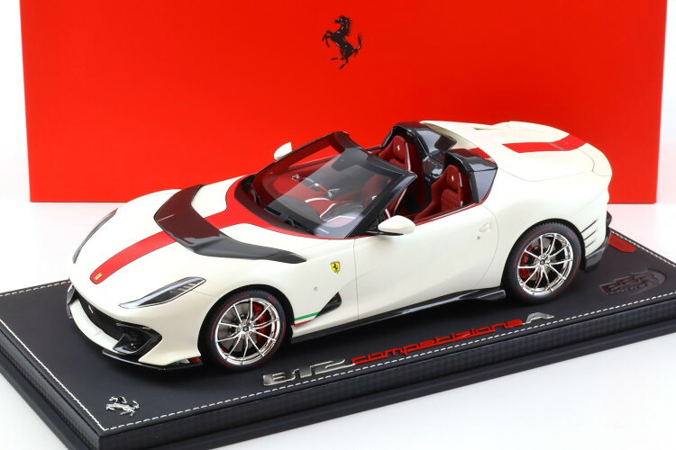 BBR 1/18 フェラーリ 812 コンペティツィオーネ ア スパイダー 2022 ビアンコイタリア マットホワイト/レッド ショーケース付き 70台限定 BBR 1:18 FERRARI 812 COMPETIZIONE A SPIDER 2022 BIANCO ITALIA MATT WHITE/RED WITH SHOWCASE limited 70 pcs