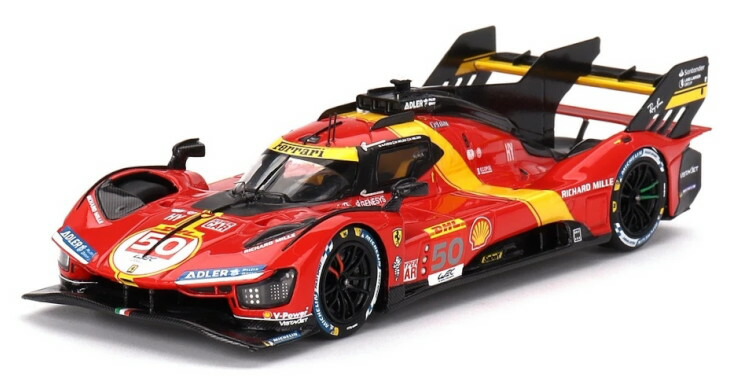 BBR 1/43 フェラーリ 499P #50 3位 1000航空マイル セブ輪っか 2023 フオコ モリーナ ニールセンBBR 1:43 Ferrari 499P #50 3rd 1000 miles Sebring 2023 Fuoco Molina Nielsen