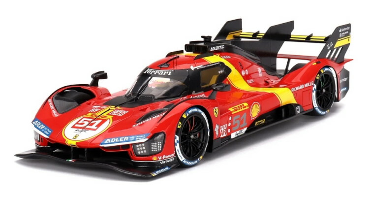 BBR 1/18 フェラーリ 499P #51 3位 6時間 スパ 2023 カラド ジョビナッツィ ピエール グイディ BBR 1:18 Ferrari 499P #51 3rd 6h Spa 2023 Calado Giovinazzi Pier Guidi