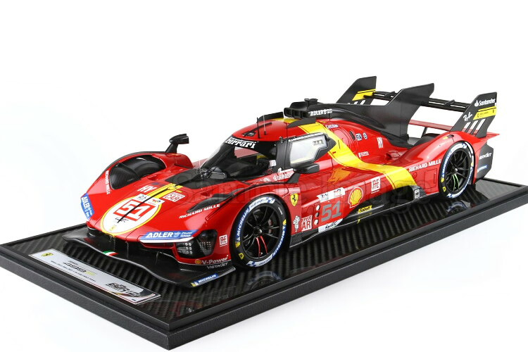 BBR真似形 1/18 フェラーリ 499P #51 勝ちえる車 ル マン24第四次元 2023 ピエール グイディ/カラド/ジョヴィナッツィ 121台制限事項BBR MODELS 1:18 Ferrari 499P N51 Winner 24h LeMans 2023 Pier Guidi/Calado/Giovinazzi Limitation 121 pcs
