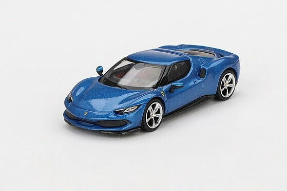 BBR模範例 1/64 フェラーリ 296 GTB 2022 ブルーコルサ 黒いこと室内装飾BBR Models 1:64 Ferrari 296 GTB 2022 Blu Corsa with black interior ミニカー・トイカー-車