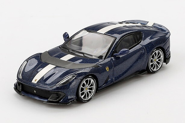 BBR模範例 1/64 フェラーリ 812 コンペティツィオーネ 2017 青色 ツールドフランス 黒いこと室内装飾BBR Models 1:64 Ferrari 812 Competizione 2017 Blu Tour de France with black interior ミニカー・トイカー-おもちゃ