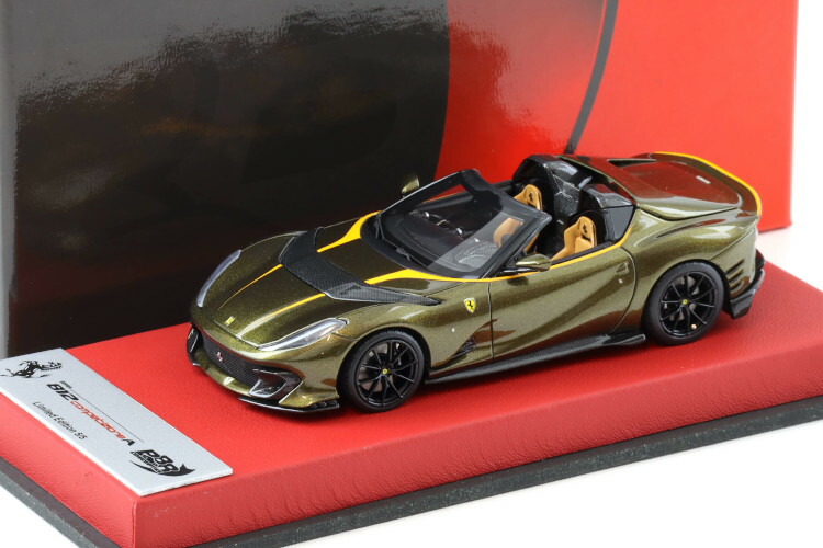 BBRモデル 1/43 フェラーリ 812 コンペティツィオーネA ヴェルデヴォルテッラ レザーベース付き 5台限定 BBR MODELS 1:43 Ferrari 812 Competizione A Verde Volterra with leather base Limited 5 pcs