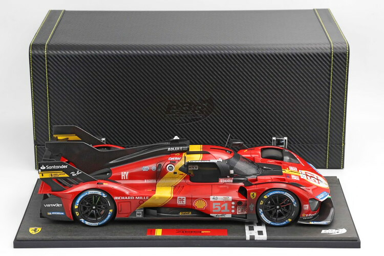 BBR真似形 1/12 フェラーリ 499P #51 ル・マン24第四次元勝ちえる車 2023 ダーティバージョン アレッサンドロ ピエール グイディ/ジェームス カラド/アントニオ ジョヴィナッツィ 299台制限事項BBR MODELS 1:12 Ferrari 499P N51 winner 24h LeMans 2023 Dirty Version