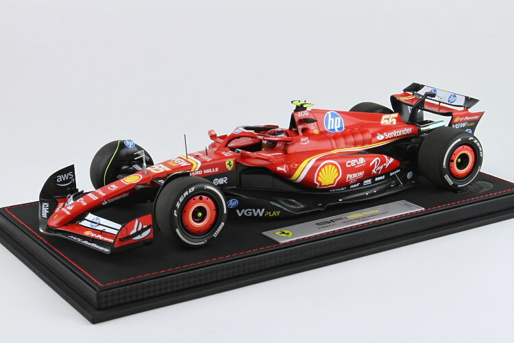 BBRモデル 1/18 フェラーリ F1 SF-24 チーム スクーデリア フェラーリ #55 2024 モナコグランプリ 3位 カルロス サインツ ショーケース付 50台限定 BBR-MODELS 1:18 FERRARI F1 SF-24 TEAM SCUDERIA FERRARI N55 3rd MONACO GP 2024 CARLOS SAINZ WITH SHOWCASE