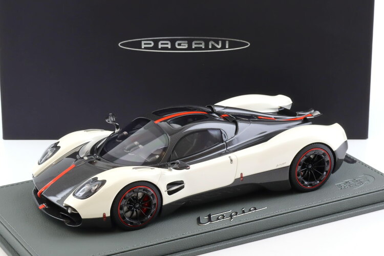 BBR 1/18 パガーニ ウトピア ビアンコベニー 白いこと 炭素 50台制限事項BBR 1:18 Pagani Utopia Bianco Benny white Carbon Limited 50 pcs