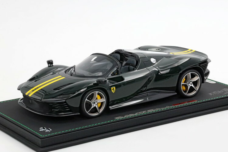 BBRひな形 1/18 フェラーリ デイトナ SP3 開けはなし大屋根 アイコナ 2022 ヴェルデ ブリティッシュ 緑であること 黄色 24台押さえるBBR-MODELS 1:18 FERRARI DAYTONA SP3 OPEN ROOF ICONA 2022 VERDE BRITISH GREEN YELLOW LIMITED 24 pcs