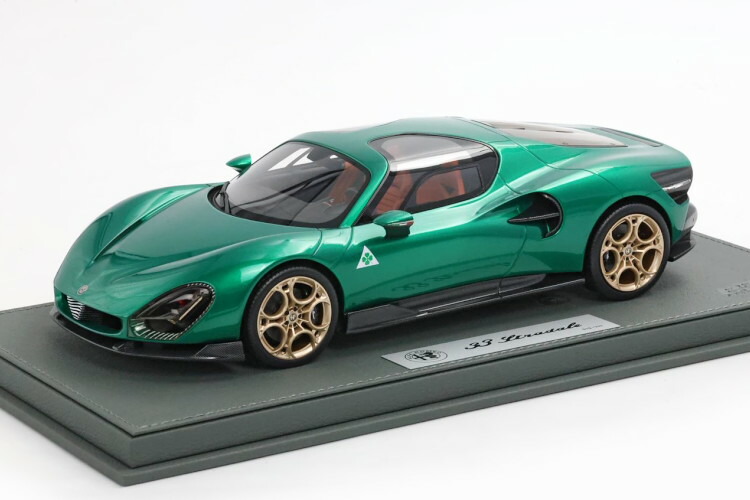 BBRひな形 1/18 アルファロメオ 33 ストラダーレ 2025 ヴェルデ モントリオール 緑であること 233台押さえるBBR-MODELS 1:18  ALFA ROMEO 33 STRADALE 2025 VERDE MONTREAL GREEN LIMITED 233 pcs