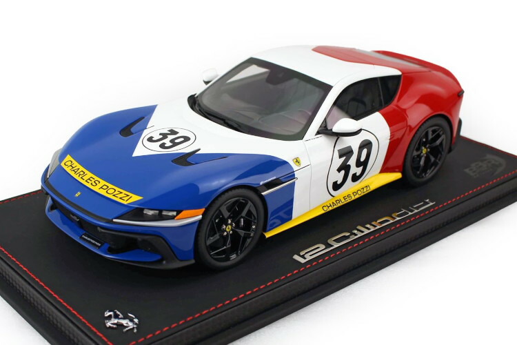 BBR 1/18 フェラーリ 12チリンドリ V12 830cv スパイダー オープン 2025 トリビュート 365 GTB 4 デイトナ チーム シャルル ポッツィ #39 ル・マン24時間 1972 ショーケース 付き BBR 1:18 FERRARI 12CILINDRI V12 830cv SPIDER OPEN 2025 TRIBUTE 365 GTB/4 N39 1972