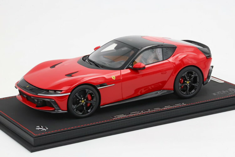 BBRモデル 1/18 フェラーリ 12チリンドリ V12 830cv パノラミックルーフ 2024 グロスブラックリム ロッソコルサ レッド ショーケース付 48台限定 BBR-MODELS 1:18 FERRARI 12CILINDRI V12 830cv PANORAMIC ROOF 2024 GLOSSY BLACK RIMS ROSSO CORSA RED WITH SHOWCASE