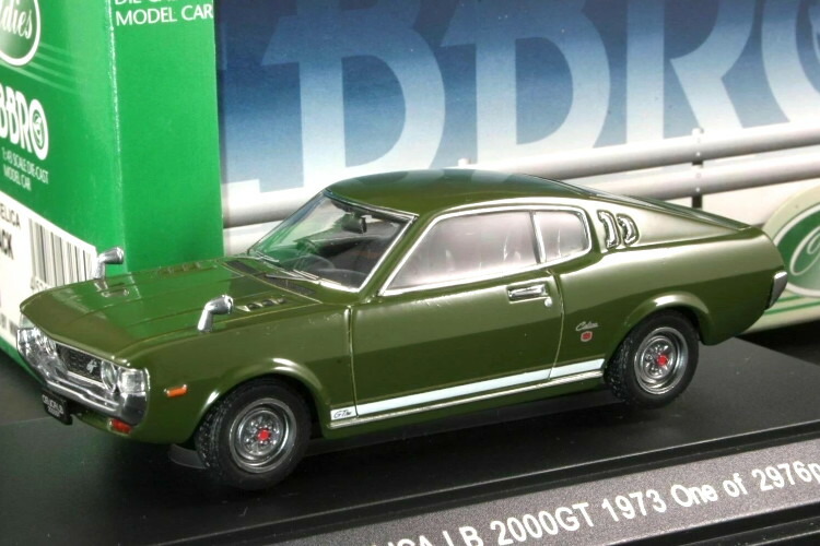 エブロ 1/43 トヨタ セリカ 2000GT リフトバック RA25 1973 ダークグリーン メタリックEBBRO 1:43 Toyota Celica 2000GT Liftback RA25 1973 Dark Green Metallic|Reowide モデルカー カタログ SHOP