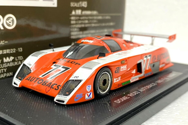 エブロ 1/43 童夢 RC83 #77 オートバックス 1983 富士1000粁 スピード競技Ebbro 1:43 Dome RC83 N77 Autobacs 1983 Fuji 1000粁 Race
