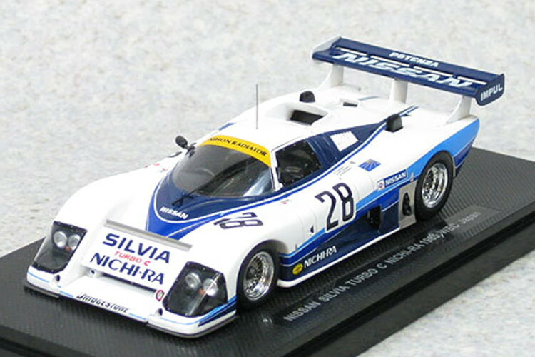 エブロ 1/43 日産 シルビア ターボC ニチラ 1985 WEC 日本 Ebbro 1:43 Nissan Silvia Turbo C NICHI-RAWEC Japan #28 Hoshino, Matsumoto, Hagiwara White/Blue 1985