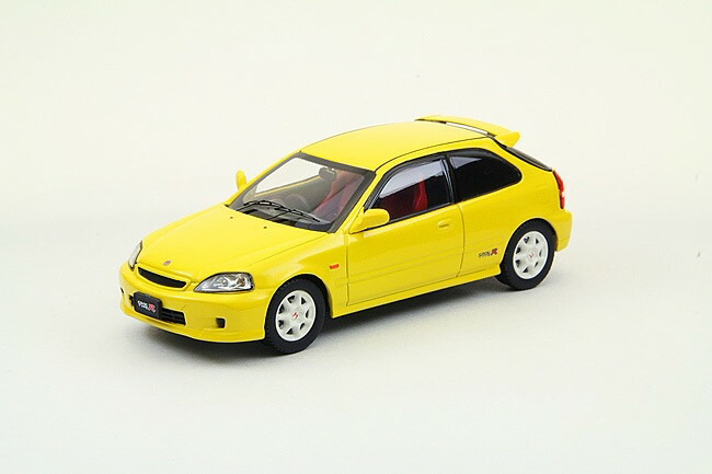エブロ 1/43 ホンダ シビック EK9 印字機R 黄色Ebbro 1:43 Honda Civic EK9 TypeR Yellow