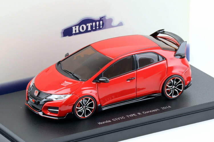 エブロ HONDA シビック タイプR ユーロ レッド 1/43ミニカー エブロ 1/43 ホンダ シビック 無限 RR レッド 完成品 : シュー
