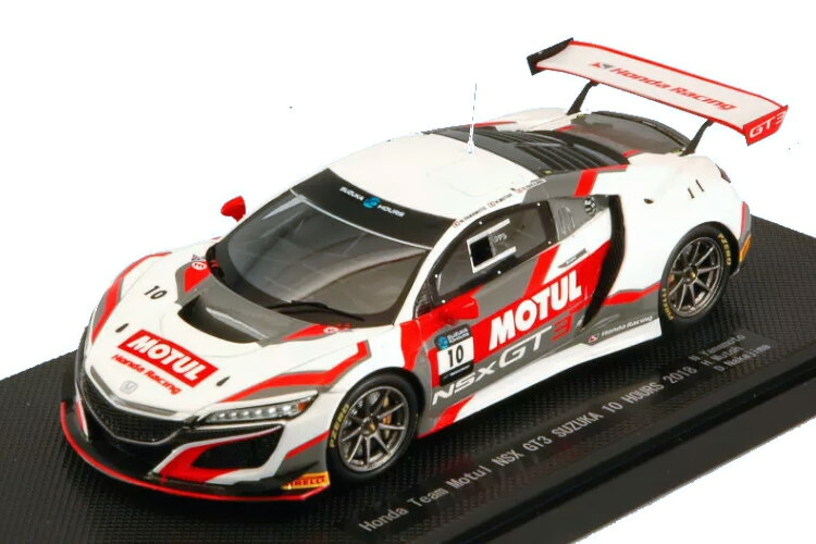 エブロ 1/43 ホンダ チーム モチュール NSX GT3 #10 鈴鹿10時間耐久レース 2018Ebbro 1:43 Honda Team Motul NSX GT3 N10 SUZUKA 10 HOURS 2018｜Reowide モデルカー カタログ SHOP