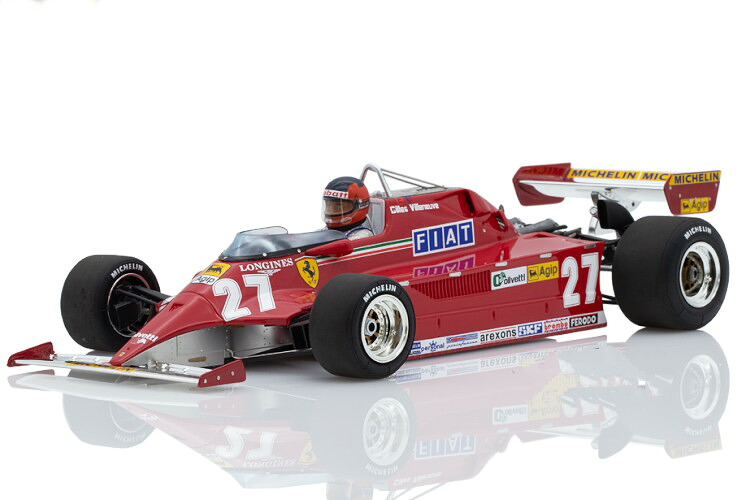 GP-REPLICAS 1/18 フェラーリ フォーミュラ1 126CK #27 モナコグランプリ 優勝 1981 ジル ヴィルヌーヴ パイロットフィギュア付 ショーケース付 GP-REPLICAS 1:18 FERRARI F1 126CK N27 WINNER MONACO GP 1981 G.VILLENEUVE WITH PILOT FIGURE WITH SHOWCASE