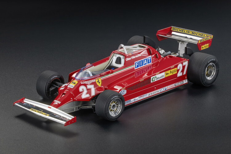 GPレプリカ 1/18 フェラーリ F1 126CK #27 3位 カナダ グランプリ 1981 ジル ヴィルヌーヴ エンジンディテール付 GP-REPLICAS 1:18 FERRARI F1 126CK N27 3rd CANADA GP 1981 GILLES VILLENEUVE APRIBILE WITH OPENINGS DETTAGLIO MOTORE ENGINE DETAIL
