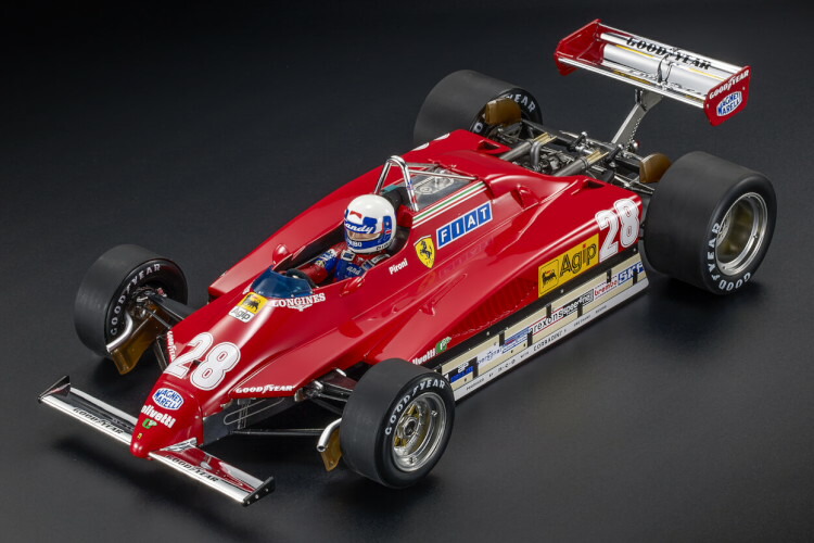 GP写し物 1/12 フェラーリ F1 126C2 #28 勝ちえる サンマリノ グランプリ 1982 ディディエ ピローニ 飛行士図形付GP-REPLICAS 1:12 FERRARI F1 126C2 N28 WINNER SAN MARINO GP 1982 DIDIER PIRONI with pilot figure