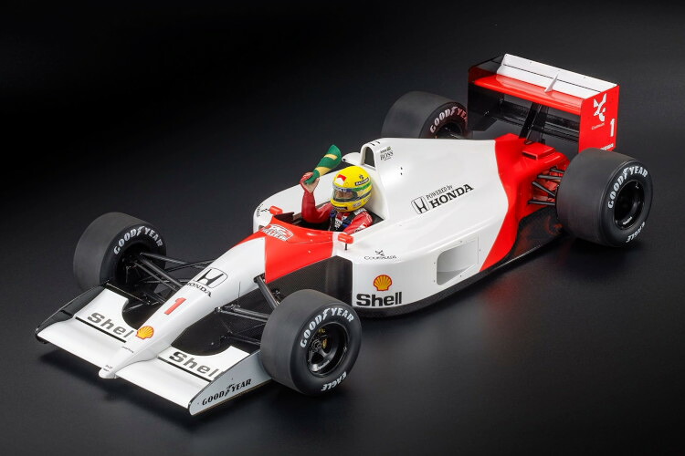 GP写し物 1/12 マクラーレン F1 MP4/6 ホンダ #1 世界 はやりっ子 ポールポジション アンド ウィナー ブラジル連邦共和国 グランプリ 1991 アイルトン セナ 図形付き添い人GP-REPLICAS 1:12 McLAREN F1 MP4/6 HONDA N1 POLE POSITION