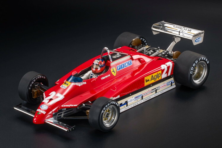 GP写し物 1/12 フェラーリ F1 126C2 #27 ロング砂浜 USA オベスト グランプリ 1982 内鰓 ヴィルヌーヴ ツイン 後ろ側 スポイラー 図形付き添い人GP-REPLICAS 1:12 FERRARI F1 126C2 N27 LONG BEACH USA OVEST GP 1982 GILLES VILLENEUVE TWIN REAR SPOILER