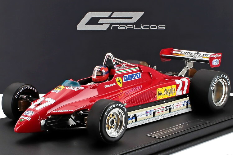 GP写し物 1/12 フェラーリ F1 126C2 #27 2位 サンマリノ グランプリ 1982 内鰓 ヴィルヌーヴ 図形付き添い人GP-REPLICAS 1:12 FERRARI F1 126C2 N27 2nd SAN MARINO GP 1982 GILLES VILLENEUVE