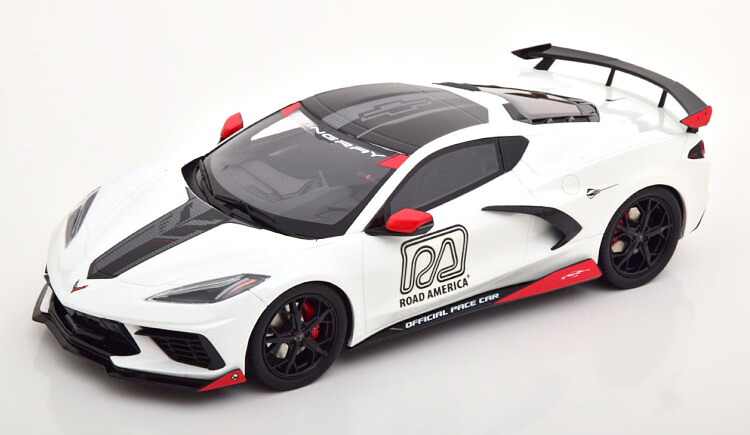 GT肝ったま 1/18 シボレー コルベット C8 公式的 進度鉄道車両 イムサ 2020 白いこと 999台押さえる GT Spirit 1:18 Chevrolet Corvette C8 Official Pace Car IMSA 2020 white Limited Edition 999 pcs