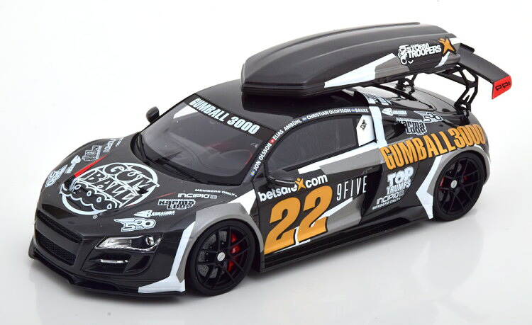 GT スピリット 1/18 アウディ R8 ガムボール 3000 グレーメタリック ホワイト 1500台限定 GT Spirit 1:18 Audi R8 Gumball 3000 greymetallic white Limited Edition 1500 pcs|Reowide モデルカー カタログ SHOP