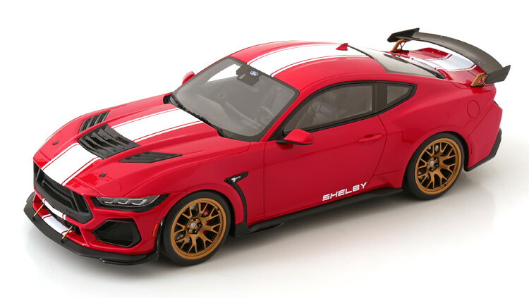 GT肝ったま 1/18 シェルビー マスタング スーパースネーク 2025 赤いこと 白いこと 1200台押さえるGT Spirit 1:18 Shelby Mustang Supersnake 2025 red white Limited 1200 pcs