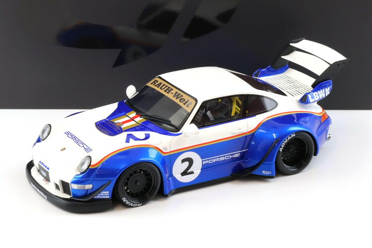 GT肝ったま 1/18 ポルシェ 911 993 RWB X #2 リバティウォーク ロスマンズ 2023 ブルーメタリック 白いこと 1400台押さえるGT Spirit 1:18 Porsche 911 (993) RWB X N2 Liberty Walk Rothmans 2023 bluemetallic white Limited 1400 pcs