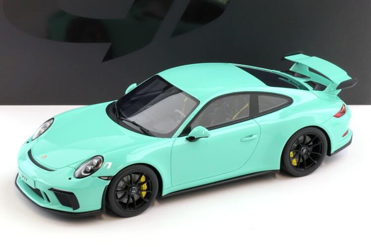 GT肝ったま 1/18 ポルシェ 911 991 2 GT3 2018 ペパーミント緑であること 999台押さえるGT-SPIRIT 1:18 Porsche 911 (991 II) GT3 year 2018 mint green Limited 999 pcs