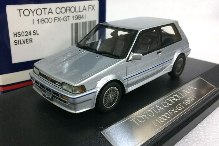 ハイストーリー 1/43 トヨタ カローラ 1600 FX-GT シルバー 1984Hi-Story 1:43 TOYOTA COROLLA 1600 FX-GT SILVER 1984|Reowide モデルカー カタログ SHOP