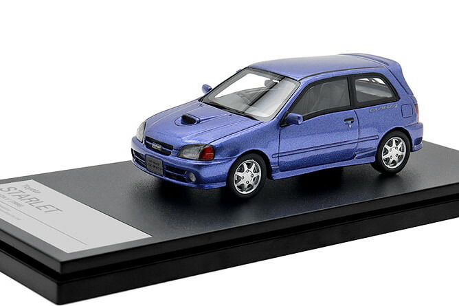 御機嫌謂われ因縁 1/43 トヨタ スターレット グランツァV 1996 パープルブルーマイカメタリックHi-Story 1:43 Toyota STARLET GLANZA V 1996 Purple Blue Mica Metallic