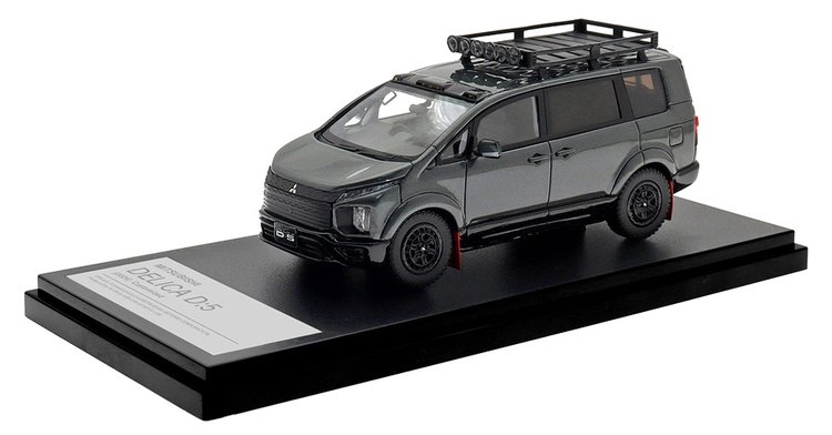 ハイストーリー 1/43 三菱 デリカD:5 カスタム 2024 グラファイトグレー ブラックHi-Story 1:43 Mitsubishi Delica D:5 Custom 2024 Graphite Gray Black｜Reowide モデルカー カタログ SHOP