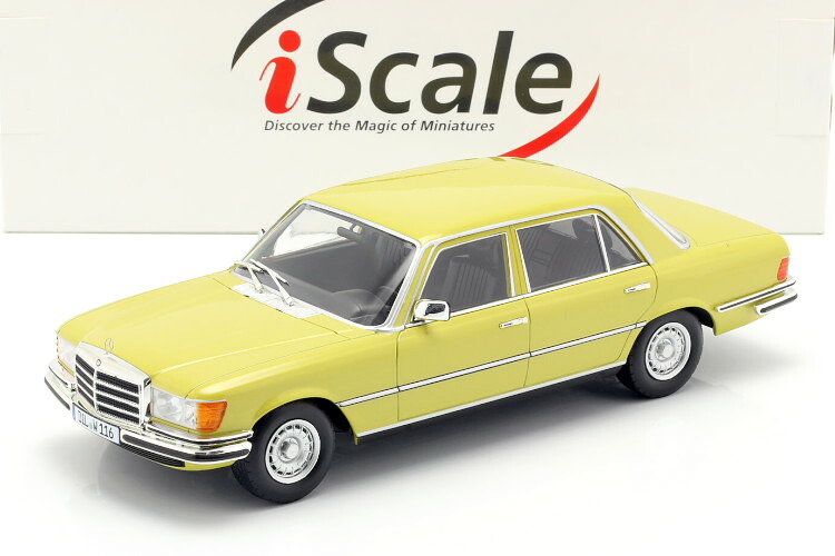 I Scale 1/18 メルセデス・ベンツ Sクラス 450 SEL 6.9 W116 1975 1890 ミモザイエロー I Scale 1:18 Mercedes-Benz S-class 450 SEL 6.9 (W116) 1975 - 1980 mimosa yellow