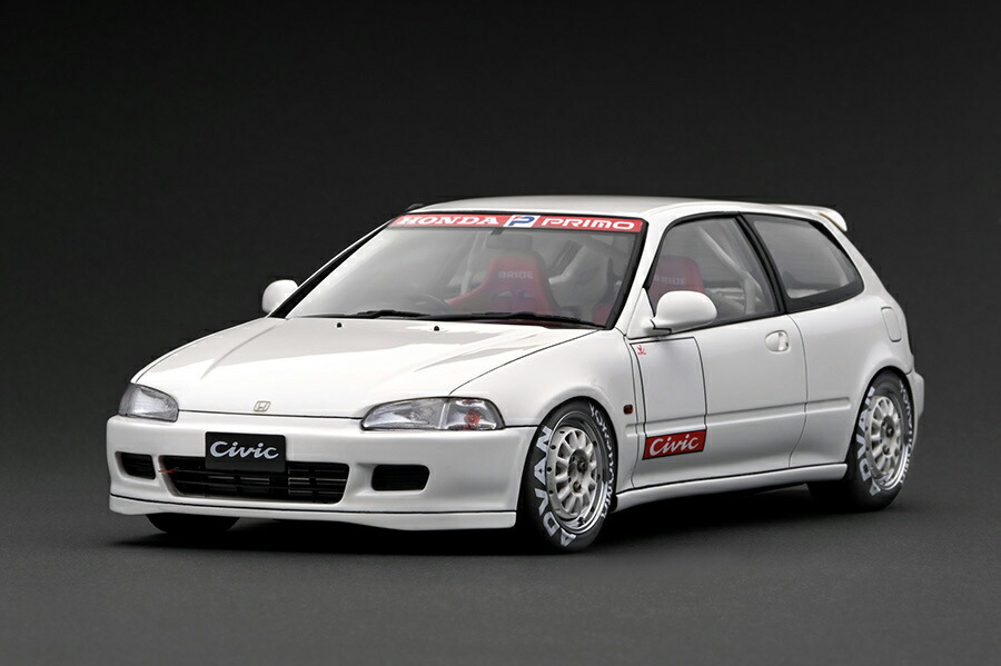 イグニッションモデル　HONDA シビックタイプＲ　FD2 ホワイト1/18 Honda CIVIC (FD2) TYPE R White With Engine (ミニカー