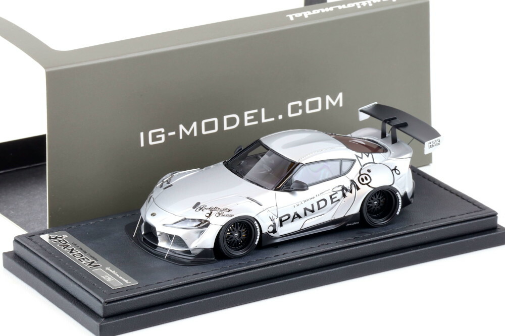 イグニッションモデル 1/43 トヨタ パンデム スープラ A90 しろがね色/ 黒いことIgnition Model 1:43 Toyota Pandem Supra A90 silver/ black
