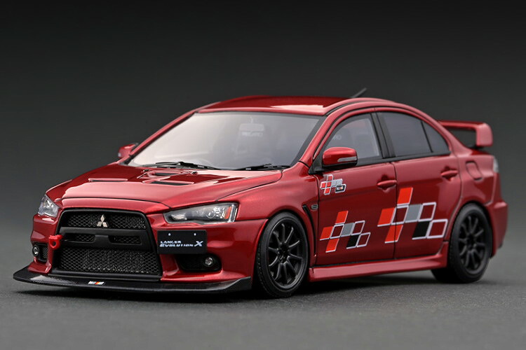 イグニッションモデル 1/43 三菱 ランサー 系統発生 X CZ4A 2014 レッドメットIGNITION MODEL 1/43 MITSUBISHI LANCER EVOLUTION X CZ4A 2014 RED MET