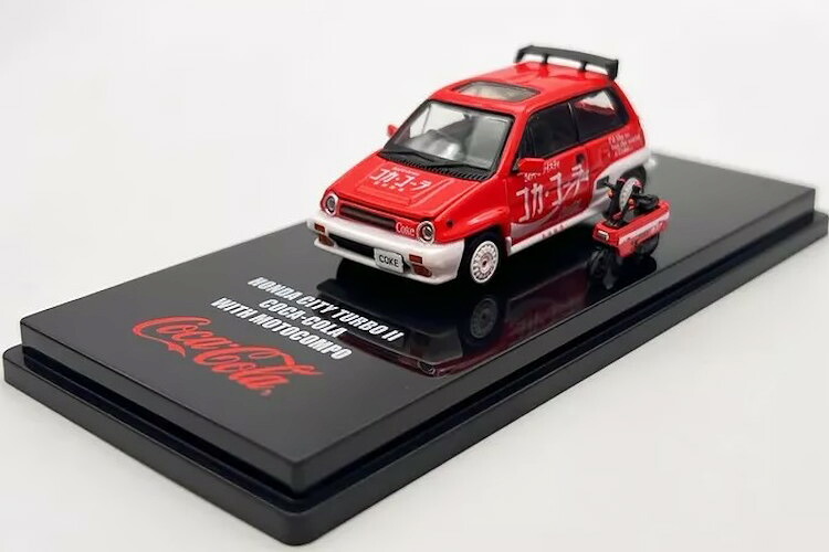 イノ64 1/64 ホンダ シティ ターボ 2 コカ・コーラ モトコンポ付き INNO64 1:64 Honda City Turbo II Coca-Cola With Motocompo