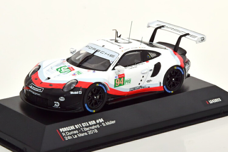 イクソ 1/43 ポルシェ 911 991 GT3 RSR #94 24時間 ルマン 2018 Ixo 1:43 Porsche 911 991 GT3 RSR No 94 24h Le Mans 2018 Muller Dumas Bernahrd 70 years Porsche