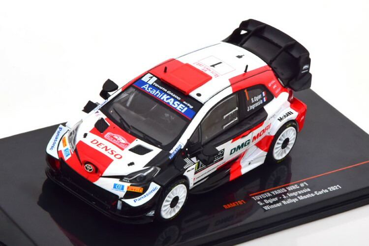 イクソ 1/43 トヨタ ヤリス WRC 優勝 ラリーモンテカルロ 2021 オジェ イングラシア Ixo 1:43 Toyota Yaris WRC Winner Rally Monte Carlo 2021 Ogier/Ingrassia