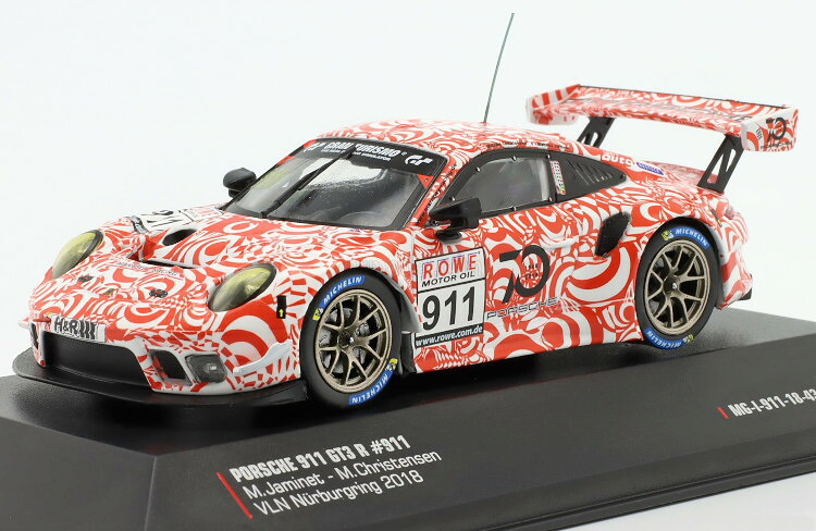 イクソ 1/43 ポルシェ 911 991 2 GT3 R #911 VLN9 ニュルブルクリンク マンタイ レーシング 2018 Ixo 1:43 Porsche 911 (991 2) GT3 R #911 VLN9 Nuerburgring Manthey Racing 2018 Jaminet Christensen