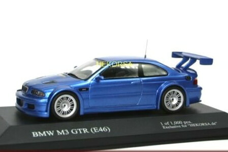 イクソ 1/43 BMW M3 GTR E46 プレーン ボディ レース バージョン ブルー Ixo 1:43 BMW M3 GTR E46 Plain Body Race Version blue met