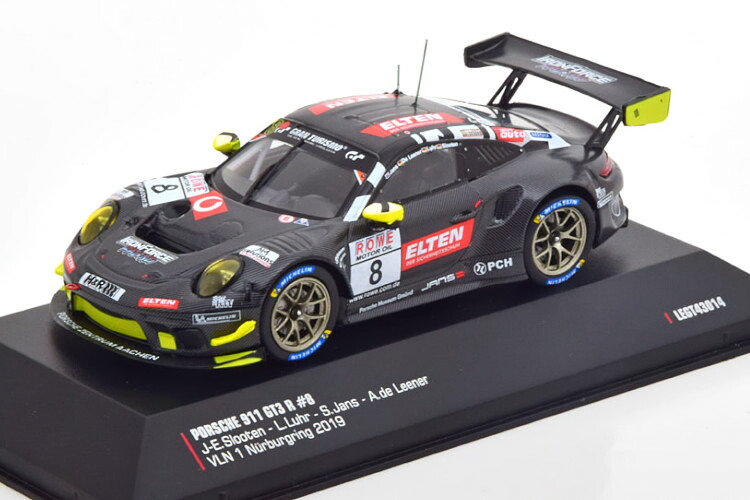 イクソ 1/43 ポルシェ 911 GT3 R #8 VLN 1 ニュルブルクリンク 2019Ixo 1:43 Porsche 911 GT3 R No 8 VLN 1 Nuerburgring 2019 Slooten/Luhr/Jans/de Leener ミニカー・トイカー-車