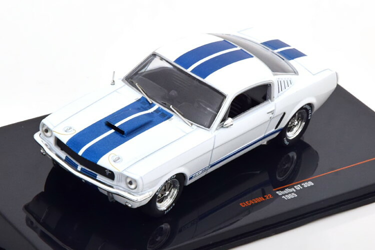 イクソ 1/43 ジェラルド・r・フォード マスタング シェルビー GT 350 1965 白いこと 青色Ixo 1:43 Ford Mustang Shelby GT 350 1965 white blue ミニカー・トイカー-おもちゃ