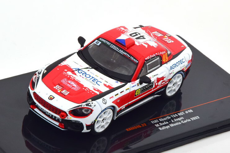 Miniature ABARTH 124 RALLY RGT - MONTE CARLO 2022 1/43