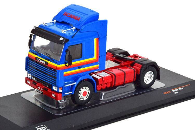 イクソ 1/43 スカニア 142 M 牽引車 1981 ブルー/レッド/イエロー Ixo 1:43 Scania 142 M towing vehicle 1981 blue red yellow
