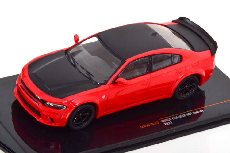 イクソ 1/43 ダッジ チャージャー SRT ヘルキャット 2021 レッド/フラットブラック Ixo 1:43 Dodge Charger SRT Hellcat 2021 red flatblack